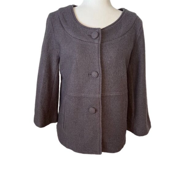 Harve’ Bernard Grey Wool Jacket with Side Pockets. Size Small. Great Condition!! - Picture 1 of 14